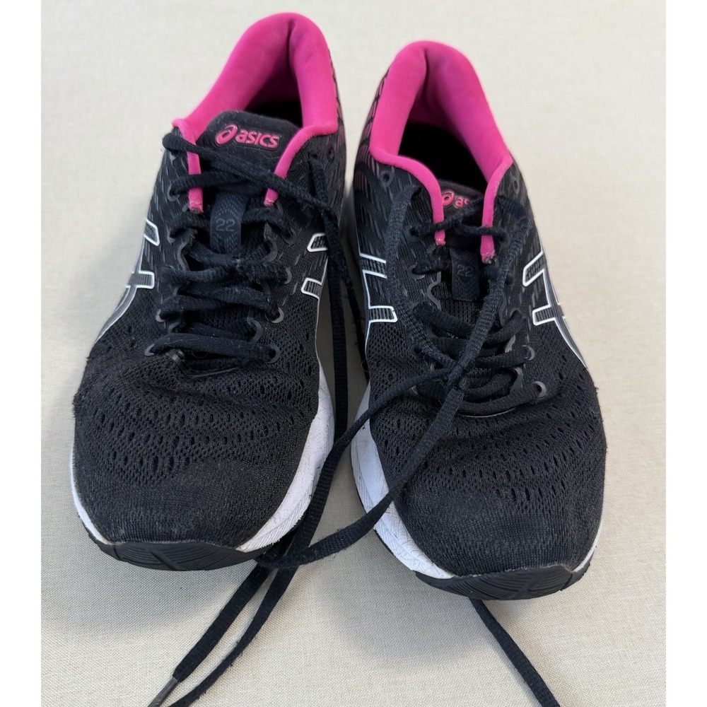 ASICS Gel Cumulus 22 Women's 7.5 Running‎ Shoes Black Pink Athletic Sneaker